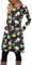 MOLERANI Pulloverkleid für Damen Langarmkleid Damen Knopf Lässiges Tunikakleid mit Taschen (Alter Mann und Engel,XL)