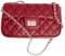 Feversole Crossbody Bag,Umhängetasche Kleine - Kette Schulterriemen Crossbody Bag-Schultertasche Abendtasche Citytasche Leder Feste Multifunktionstasche (Rot)