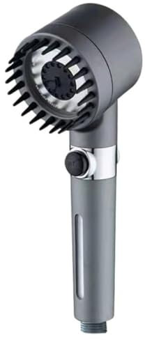 Doccia massaggiante multifunzionale, soffione doccia ad alta pressione con filtrazione 3 tipi di getto Soffione doccia a risparmio per la rimozione di acqua dura, cloro residuo, batteri e metalli