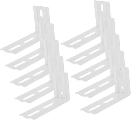 Zerodeko Gardinenschienen-halterungen 10er-Pack L-halterungen Für Jalousien Volant-Clips