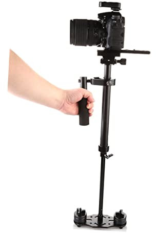 jojofuny Stabilisator Steady für Kameravideos Handstabilisator Videostabilisator Kamerastabilisator Schwarz Tragbar Schnelle Wechselplatte