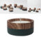 Boxonly Nordic Keramik Kerzenhalter - Kreative Aromatherapie Tasse für Sojawachs DIY, Hochzeit, Abendessen, Party Dekor, High-End-Design mit tiefer Holzmaserung (Moosgrün)