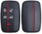 OTMIK Housse Silicone pour Clé de Voiture pour Land Rover Range Rover Sport Evoque Freelander Velar Discovery 4 Jaguar XE XJ XF Guitar Accessoires pour Coques de clés (Ligne Rouge)