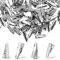 100 pinzas para el pelo de cocodrilo, horquillas de metal plateado de cocodrilo de 0.98 pulgadas, pinzas de pelo pequeñas, pinzas planas para el pelo, accesorios para el cabello, suministros de