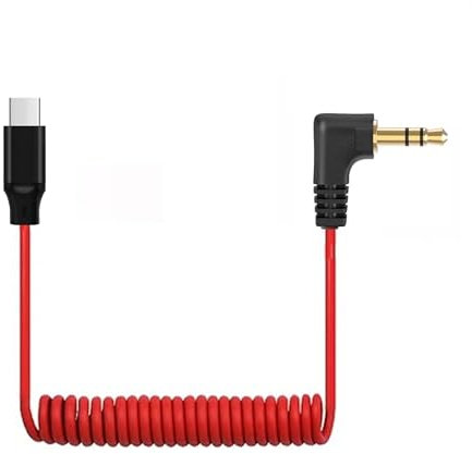 USB C to 3.5mm TRS Microphone Cable for Rode, Movo, Comica, Deity & Other External Mic, Compatible with iPhone 15/16, Samsung Galaxy, LG, Pixel & Android Devices with USB C Port