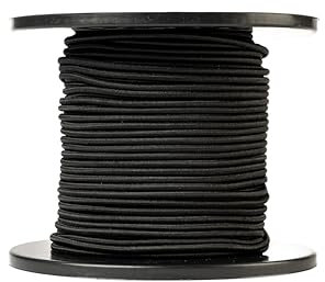 SNURO Cuerda redonda elástica (4 mm, 100 M, negro) - Calidad profesional - Resistente a la intemperie y reutilizable - Fuerza de rotura 80kg - WLL 40kg