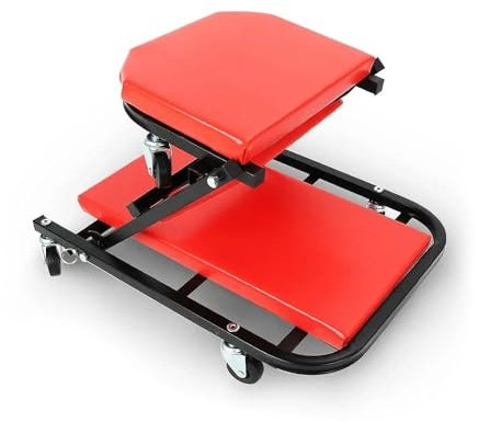 LCQSYE hocker mit Rollen Werkstatt-Reparatur-Mechaniker-Rollwagen aus Stahl für Garagenmechaniker und Autoreparatur mit Rollbrettsitz Werkstatt Rollhocker