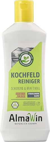 AlmaWin® Kochfeld Reiniger [8x 250ml] für die kraftvolle Ceranfeld-Reinigung - Glaskeramik Reiniger mit Lavendel-Zitronen-Duft - Herdreiniger für Ceranfeld, Induktionskochfeld, Glaskeramik - VEGAN