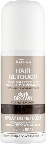 JOANNA Ansatzspray Dunkelbraun 75 ml – Kaschieren grauer Haare & nachwachsender Ansätze – Stufenlose Abdeckung – Kaschmiereffekt – Natürliches Farbergebnis – Ansatz-Kaschierspray