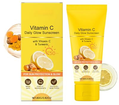 Altherona Vitamin C Sonnencreme Gesicht LSF 50, Sunscreen Vitamin C Serum Gesicht mit UV-Schutz 80g, Beruhigende Sonnenschutz Hohes C, Wasserdichte Tagescreme mit LSF 50, Sun Screen SPF50