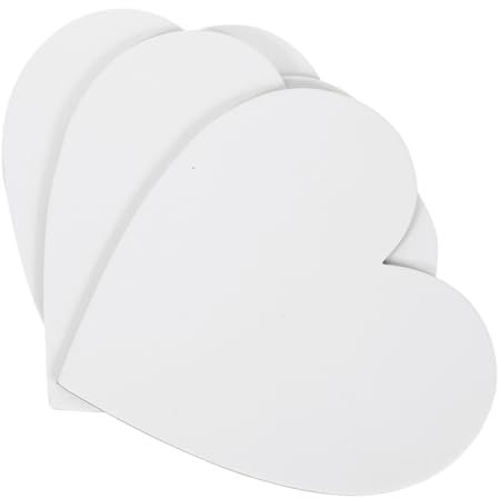DIYEAH 5pièces Panneaux De Toile Forme De Cœur Pour Peinture à Huile Et Dessin Pour Artistes Débutants Et Professionnels