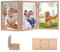 Baieye Bilderrahmen 3 Bilder,10x15cm Fotorahmen für mehrere bilder,Aufklappbar Picture Frame aus Holz,für Tischaufsteller oder Geschenke
