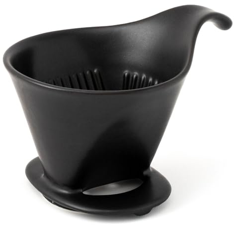 Zero Japan - Bee House Pour Over Coffee Dripper - Lead-Free & Cadmium-Free Ceramic Coffee Maker with Elegant Peek Hole, Drip Cone Brewer Coffee Gifts, Brewing Accessories - Noble Black, Standard Size