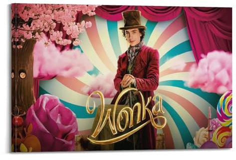 VBGYDAVS Wonka Filmposter, dekoratives Gemälde, Leinwand, Wandposter und Kunstdruck, moderne Familienschlafzimmer-Dekoration, Poster, 20 x 30 cm