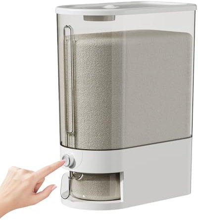 Rrlihjgu Récipient À Riz - Conteneur Étanche 10 kg Pour Stockage Alimentaire | Seau Alimentaire Étanche Anti-Humidité - Organisateur Transparent Empilable pour Cuisine Placard Restaurant