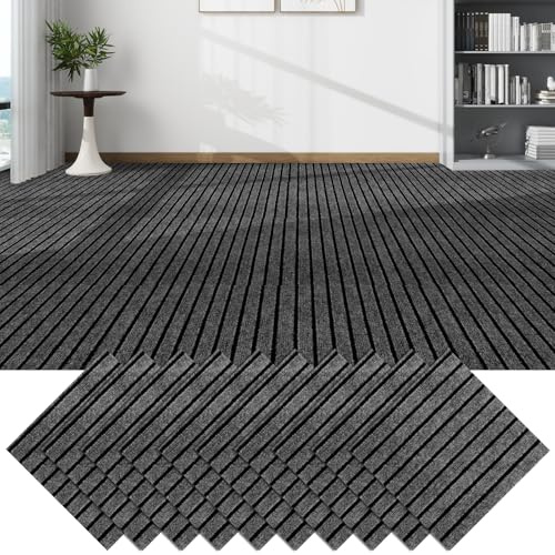 DAJAVE 30 Stück Teppichfliesen 30x30 cm Selbstklebend | Teppichfliesen Teppichboden, Teppich Fliesen, Teppichfliesen Selbstliegend für Büro, Wohnzimmer, Balkon