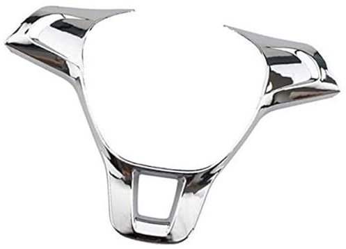 Yurefax, for Golf, 7 GTI MK7, for POLO, 2014 2015, for Jetta, MK6 2015, coprivolante for auto adesivo decorativo con finiture cromate in ABS Adesivo per volante(Glossy Silver)