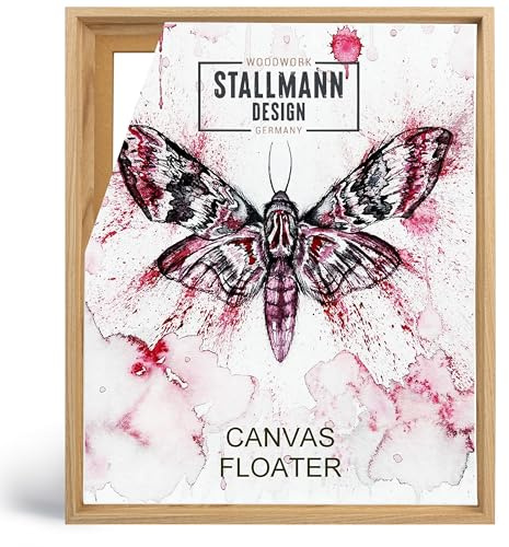 Stallmann Design Schattenfugenrahmen 40 x 120 cm | Farbe: Pinie | Leer-Rahmen für Leinwände auf Keilrahmen | mit Montagezubehör | ohne Glas und Rückwand