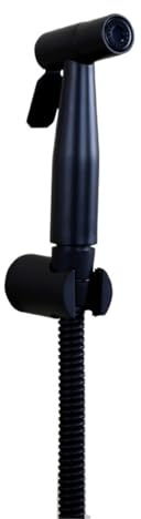 Bidet for WC, lussuoso piccolo spruzzatore portatile for doccia da bagno, piastra nera opaca Alba, spruzzatore portatile