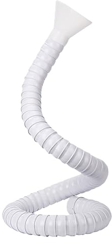 2-in-1 Gelenk-Absaugarm, 2-Zoll- und 3-Zoll-Flexschlauch mit Verriegelungshaube, 360° verstellbar for Schweißarbeiten, Labor und Staubabsaugung(Milk,75mm-100cm)