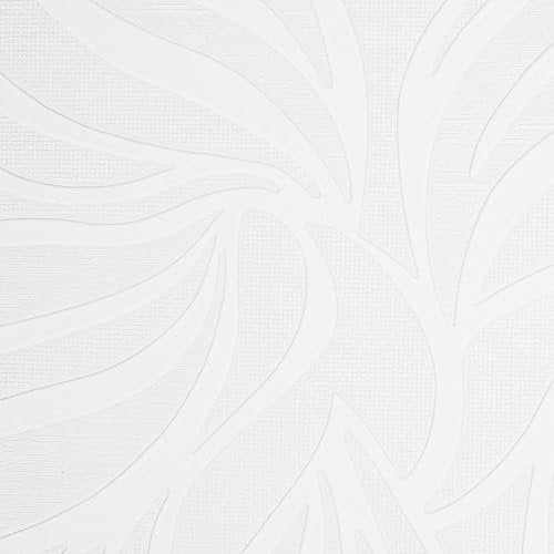 Super fresco Paintable Eden White Durable Heavy Duty Textured Wallpaper | Paste The Paper | White Plain/Textured | Paintable