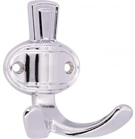 SIRO Kleiderhaken Forchheim, Schlicht, Druckguss chrom glänzend, 76 mm x 45 mm x 68 mm, LA 32 mm, 1097/ZN1