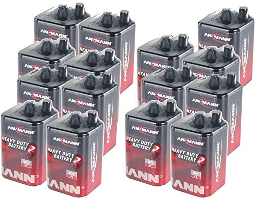 UvV Blockbatterie Trockenbatterie Batterie Typ 4R25 Campingbatterie 6Volt 9Ah Baustellenbatterie für Handlampe Baustellenlampe Campingleuchte Blinkleuchte Warnlampe (15)