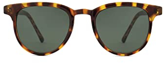 KOMONO Francis Tortoise Unisex Rechteckige Cellulosepropionat-Sonnenbrille für Damen und Herren mit UV-Schutz und kratzfesten Gläsern