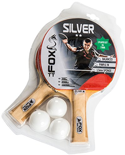 Fox TT Silver 2 Star Table Tennis Set - Red