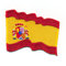 hegibaer 40 x 30 mm Wehende Spanien Flagge Spain Flag Barcelona Aufnäher Aufbügler 1081 A