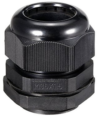 sourcing map M36 Cable Gland Waterproof Connector Plastic Wire Glands Joints Black for 18-25mm Dia Wires