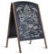 COSTWAY Chalkboard A-Board, Double Sided Replaceable Blackboard, with 4 Writing Board Frame Pavement Sign | Freestanding Advertising Board for Café, Shop, Pub, Outdoor and Indoor (65 x 65 x 97 cm)