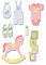 Sizzix 663365 Neues Baby Stanzschablonen, Mehrfarben, Einheitsgröße