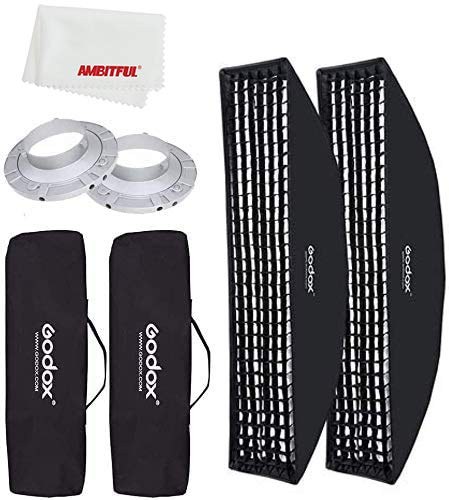 Godox Grid Softbox Strip Softbox Strip Box Beehive Honeycomb Grid Bowens Mount for Studio Flash(2PCS)