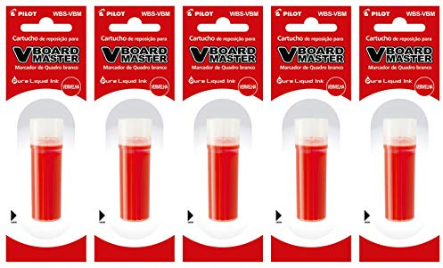 PILOT Refill für V BOARD MASTER (5 Nachfüller, Rot)