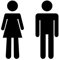 4061963017890 Autocollant Noir 10 cm Homme Femme Décalcomanie Symbole WC 00 Bad
