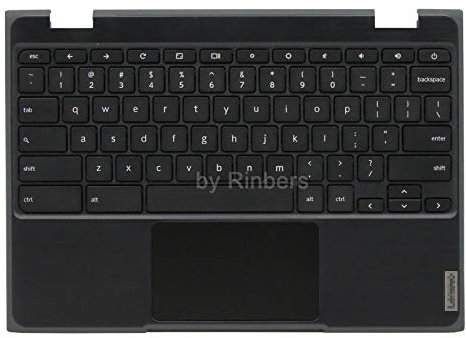 Rinbers Laptop Palmrest Upper Case with US Keyboard and Touchpad Assembly Replacement for Lenovo Chromebook 11 100e 2nd Gen AST 82CD 5CB0Z21474 (NOT for 100e Gen 2 MTK Version 81QB)
