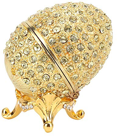 Fydun Faberge Ei Stil dekorative Schmuck Organizer Trinket Box Handgemalte emaillierte Vintage Osterei Dekoration für Home Decor