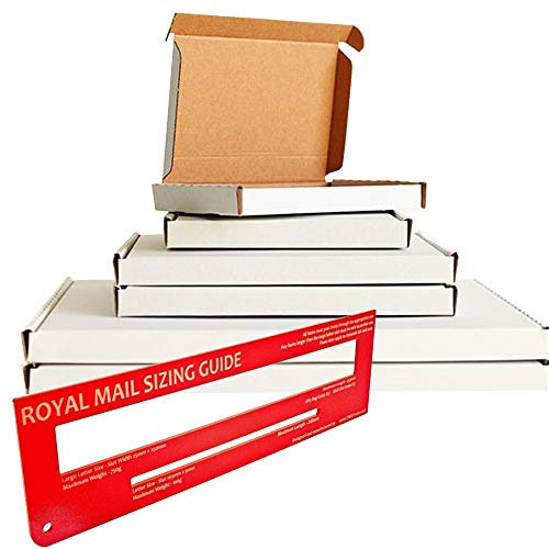 50 x WHITE C5 A5 Size Box Large Letter Strong Cardboard Shipping MAILING Postal Box PIP - Internal Size: 235x165x22mm