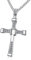 YCYUYK 925er Sterlingsilber, echter Strass, Fast and Furious 7 Kreuz-Anhänger für Männer, Frauen, Jungen, Mädchen, Unisex, Sterling-Silber, Strass