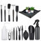 JUNMEIDO 15 PCS Kit Terrarium Plante Portable Kit Entretien Bonsai Réutilisable Mini Outils de Jardinage Antirouille Facile à Nettoyer pour Bricolage Amateur de Jardin Plantation Fleurs Bonsaï