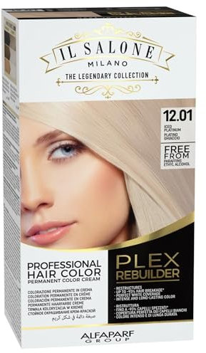 Alfaparf Milano Il Salone Plex Rebuilder Color Kit 12.01 Platino Hielo - coloración permanente en crema