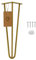 Moria Hairpin Leg 1 Stück | Möbelfüße, Tischbeine von 10 bis 80 cm | für Schrank, Hocker, Nachttisch, Couchtisch | Tischfüße mit Bodenschoner und Schrauben | 48 cm - 3 Streben (Metall, Gold)