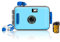 ZXNQ Etanche 3M Caméra d'action, Appareil Photo argentique pour Le Camping et Les Voyages - Facile à Utiliser,Bleu