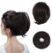 BARSDAR Haarteil Hair Extensions Haarknoten-Pferdeschwanz-Verlängerung,Gerades synthetisches Haarteil, kurzes Pferdeschwanz-Brötchen, Haarschmuck einfach Scrunchie für Frauen 6# Dunkelbraun