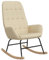 vidaXL Schaukelstuhl Schwingstuhl Relaxsessel Schaukelsessel Sessel Schwingsessel Relaxstuhl Polstersessel Polsterstuhl Wohnzimmer Creme Stoff