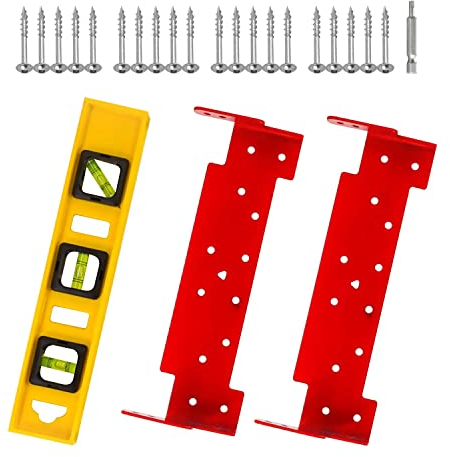 Zozen Chainsaw Mill Guide Rail Lumber Metal Brackets, 2 Pack Brackets with Level & Screws , Used for 2x4 Lumber and 3-36 inch Diameter Logs, Good Helper for Chainsaw Mill.