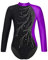 YiZYiF Ragazze Ginnastica Leotards Body Danza Classica Bambina Ginnastica Artistica Balletto Costumi Maniche Lunghe per Ragazze di 3-12 Anni Viola 7-8 anni