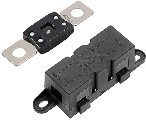 VEXUNGA Mega Sicherungshalter und Mega Sicherungen 450A Ampere ANM Schmelzsicherung Sicherungshalter mit MEGA Sicherung Schraubsicherung Hochstromsicherung für KFZ PKW LKW