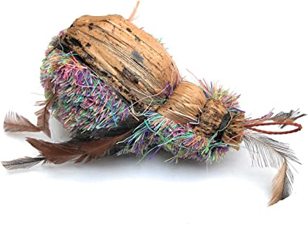 Purrs Rainbow Beetle cat toy handcrafted attachment- Fits PurrSuit, Frenzy & DaBird wand Cat Toys